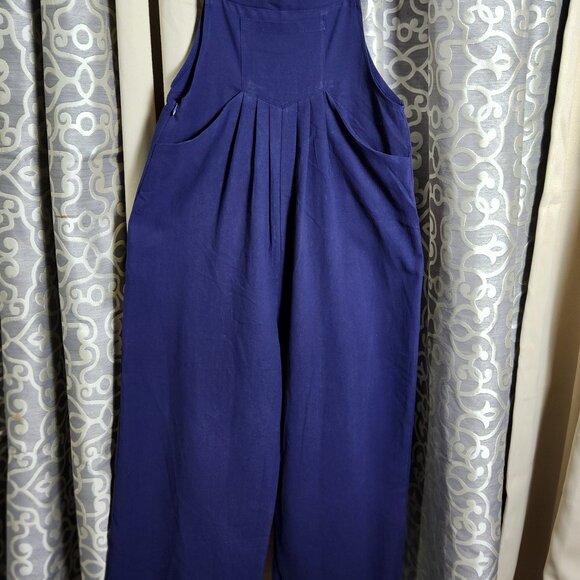 NEW Women's Size Medium Navy Blue Bib Overalls by Evellyhootd - Picture 7 of 7